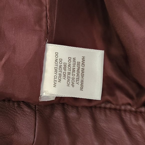 Charlotte Russe Faux Leather Jacket, Medium, Burgundy. - Picture 5 of 6